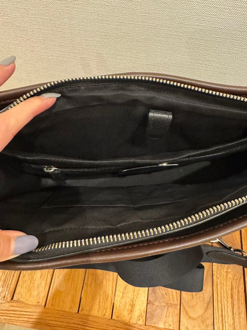 て*つ様 ダークブラウン レザー ビジネスバッグ