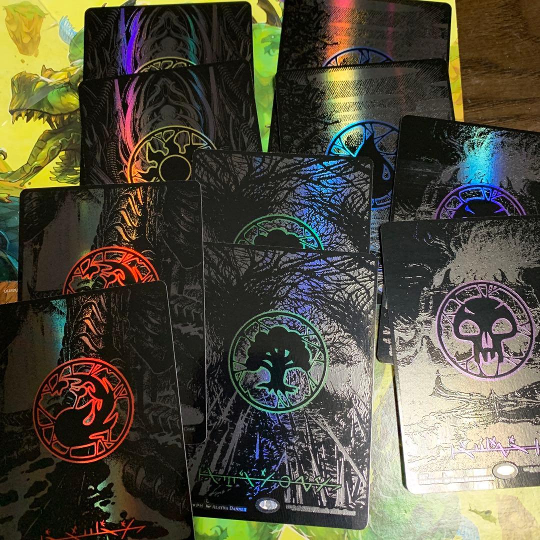 MTG 基本土地 オイルスリック Foil 50枚セット5種各10枚