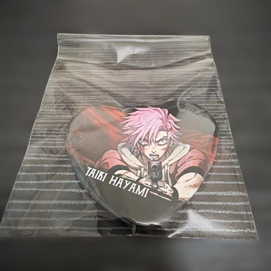 ヒューマンバグ大学 天城戦争カフェfinal 天羽組 速水 ハート缶バッジ