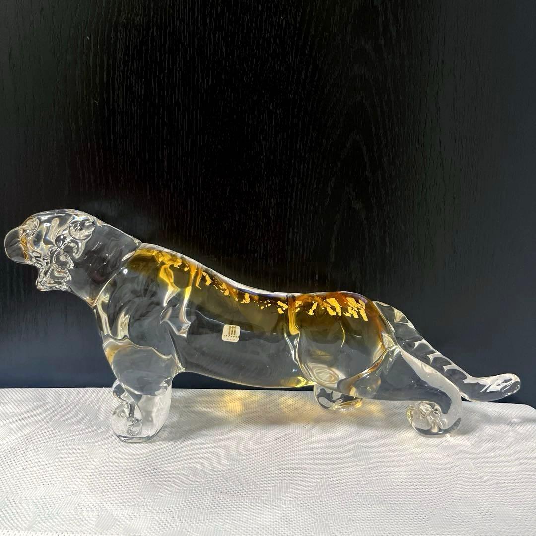 マルティグラス Multi Glass ガラス工芸 置物 動物 虎 - メルカリ