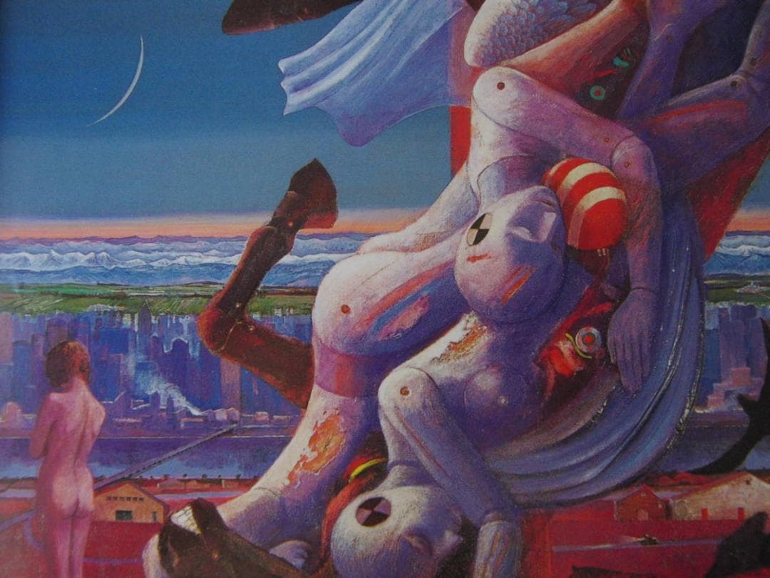 石井武夫、【早暁】、希少な額装用画集より、新品額装付