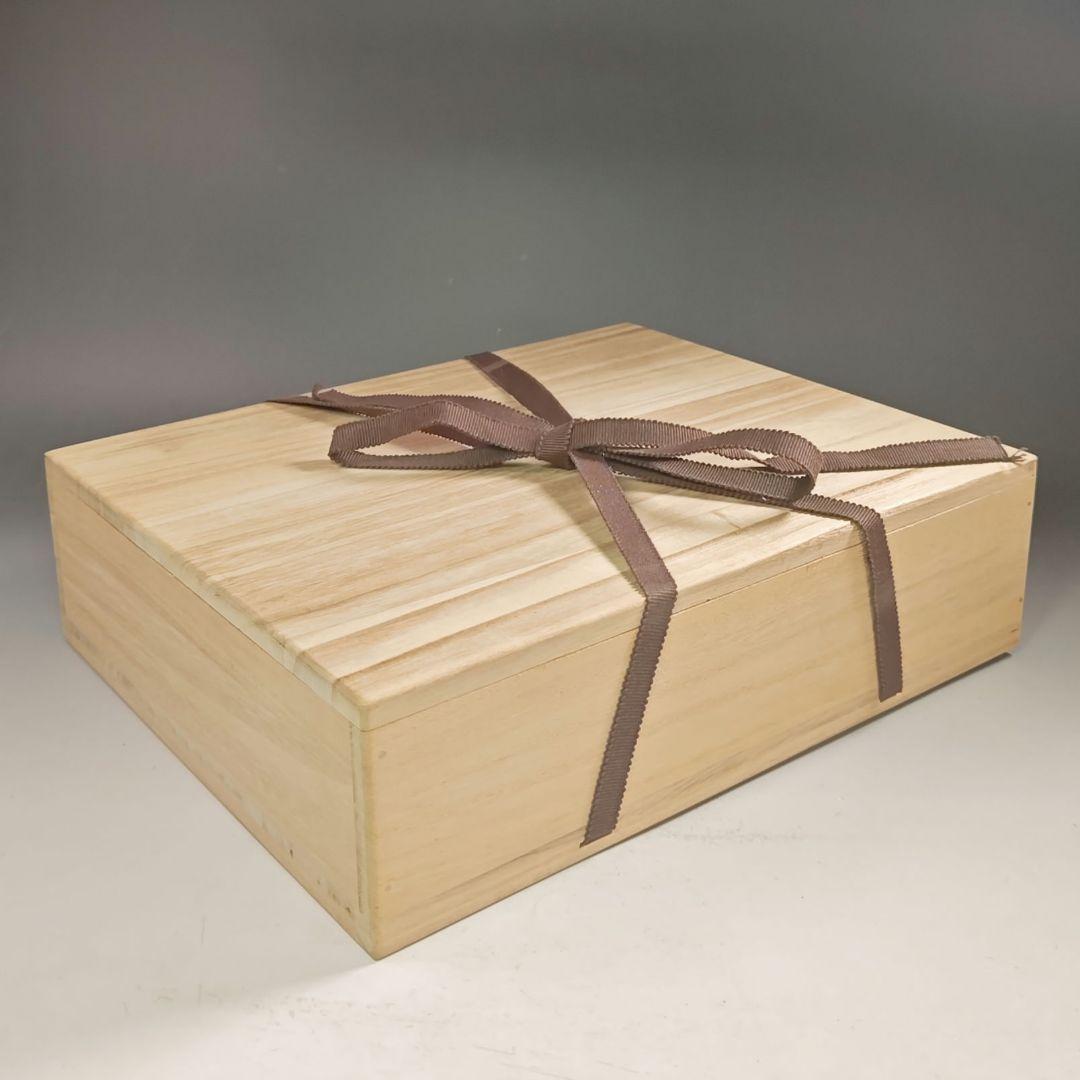 ウ291 煙草盆『木芸家 田中重希』『松行李蓋皿 莨盆