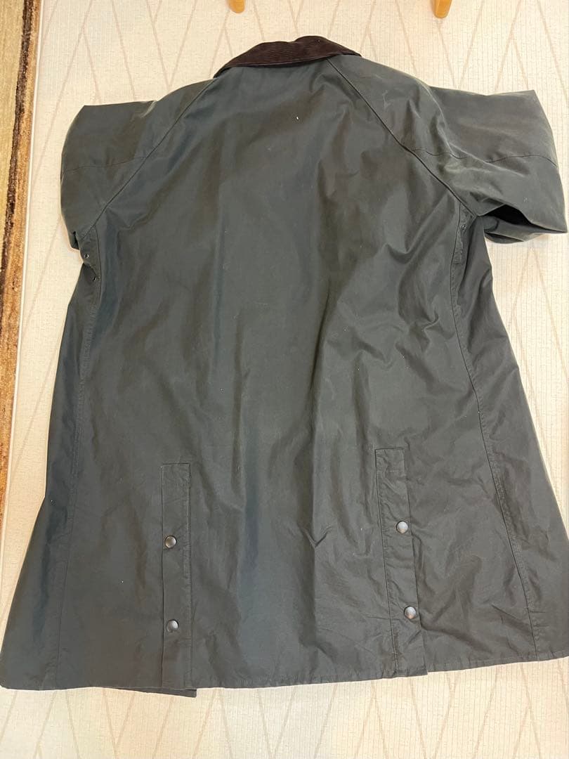 バブアー エクスモア ミドルレングス ワックスコート セージグリーン