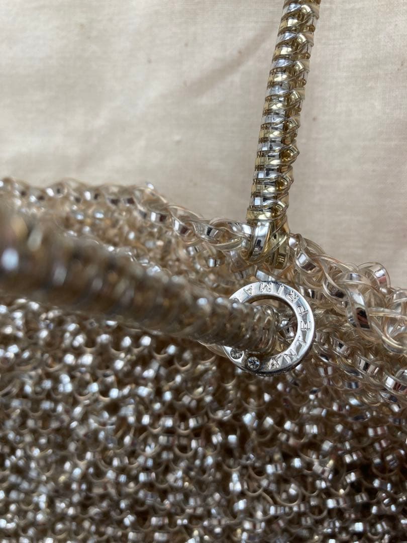 アンテプリマ ANTEPRIMA ワイヤーバッグ ゴールドラージ　ストラップ付き