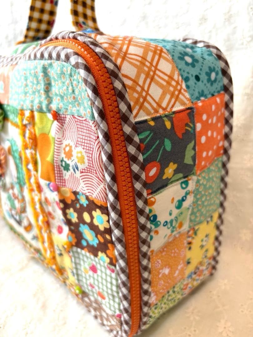 オーダー品ご確認用‼️♥︎ハンドメイド♥︎ミックルペペパッチワークBIGバニティポーチ