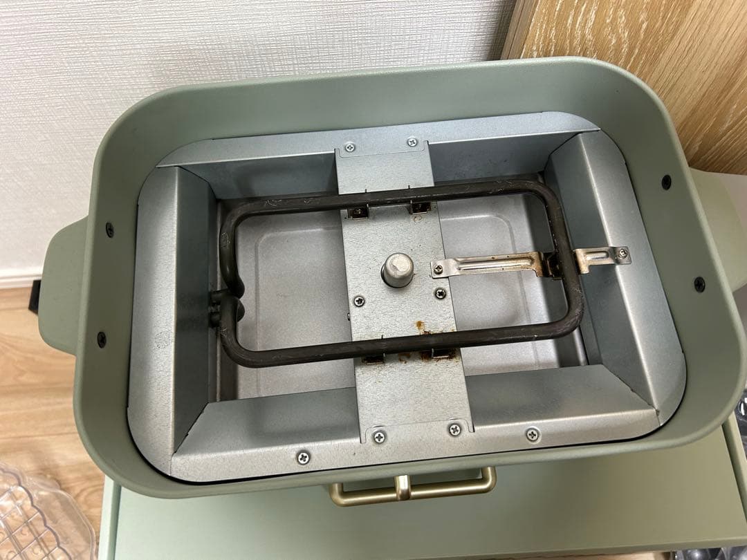 BRUNOコンパクトグリルホットプレート セラミックコート鍋セット グリーン