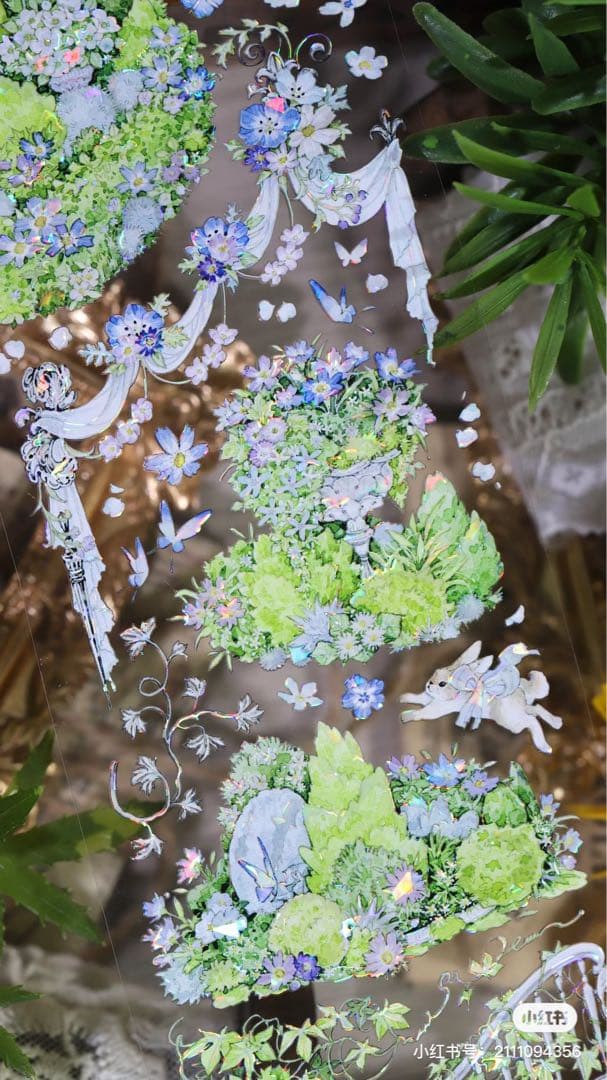 8064】海外マステ3/5/巻売り貝殻光マスキングテープ