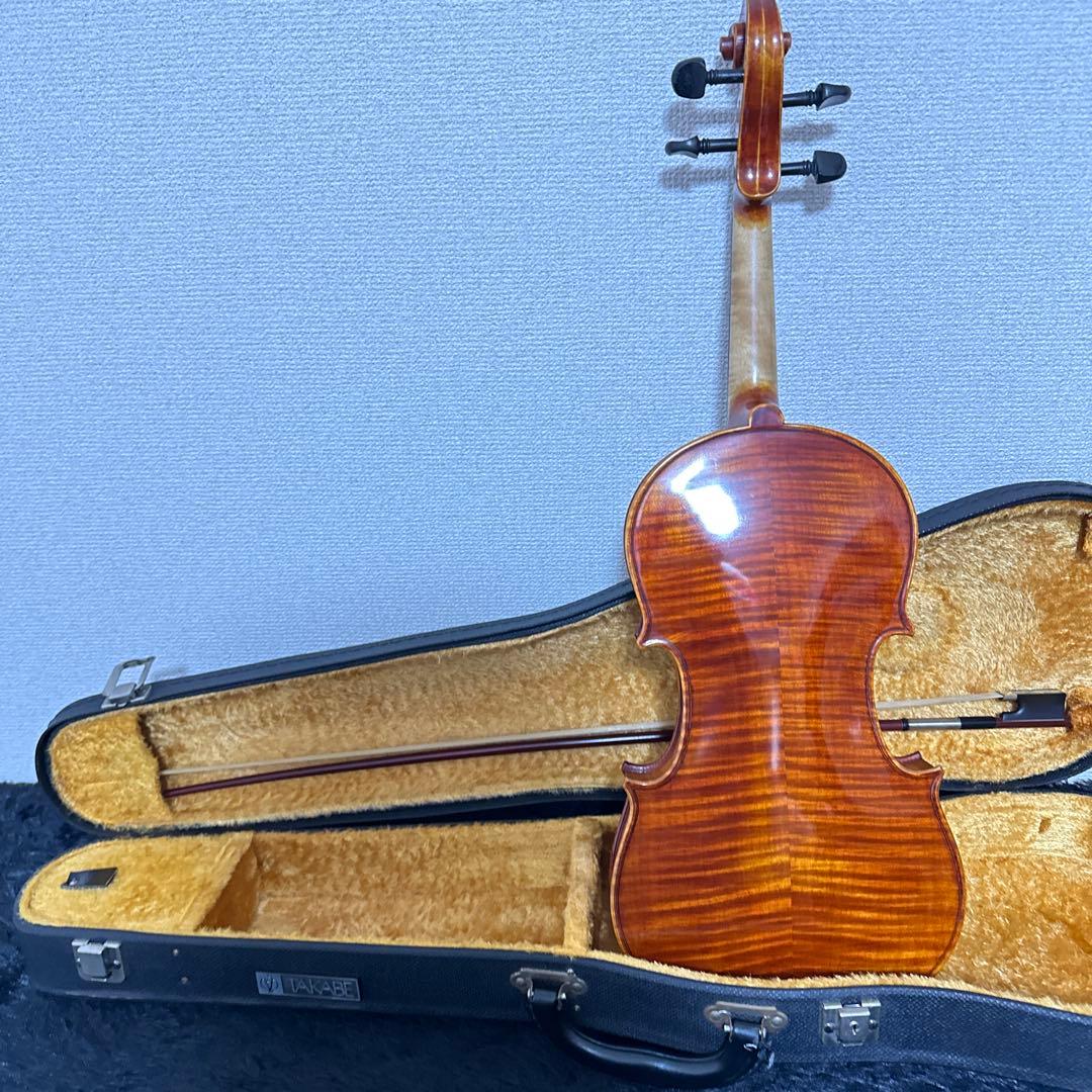 希少 SUZUKI No.470 4/4サイズ バイオリン 虎目 ケース 弓付属