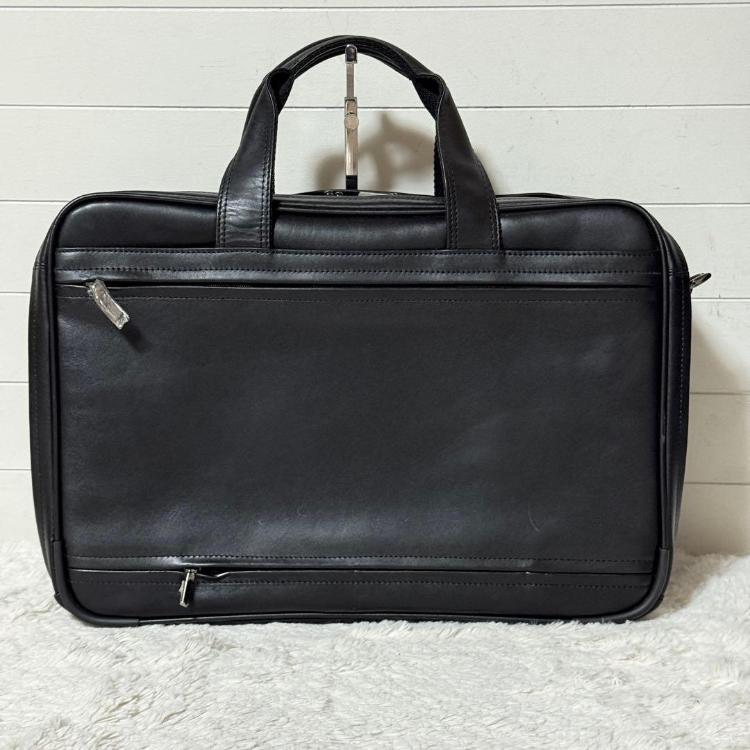 未使用✨ゼロハリバートン　レザー　ビジネスバッグ　ブラック　大容量　2way
