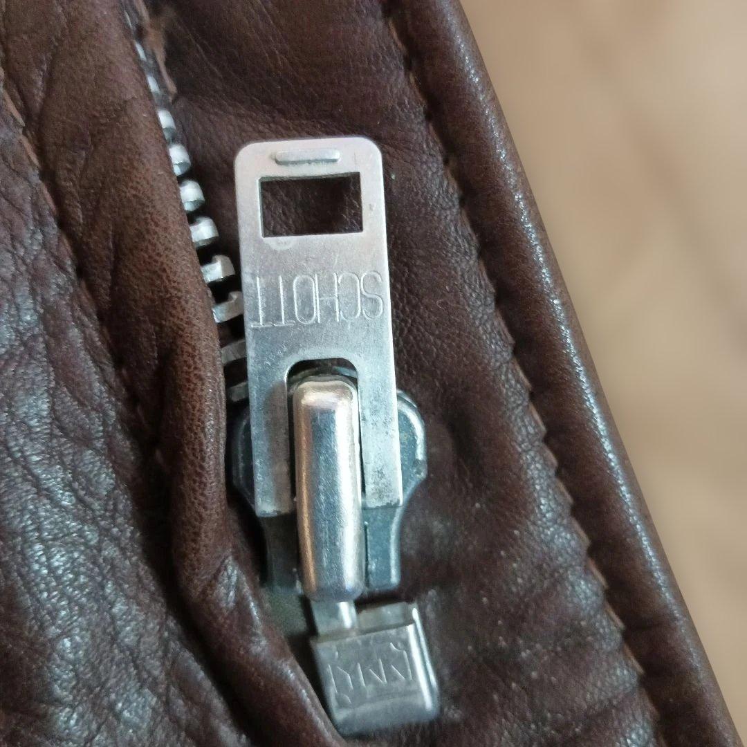 t*a様 Schott 定価18万 希少カラーシングルライダースジャケット ビン