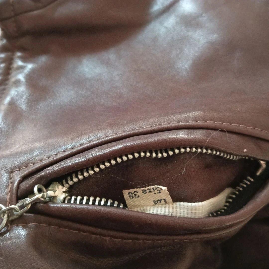 t*a様 Schott 定価18万 希少カラーシングルライダースジャケット ビン