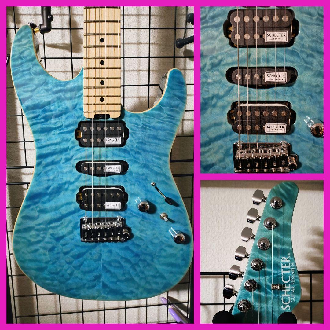 【レア】SCHETER NV-3-22-VTR-AL★（Fender好きな方も） SCHECTER NV-3-22-AL Flame Maple Top Tyger Eye Burst