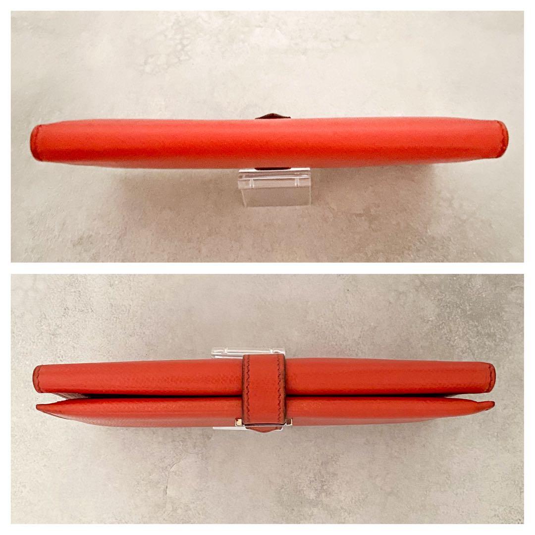 HERMES エルメス ベアン クシュベル シルバー金具 □C刻印 三つ折り財布