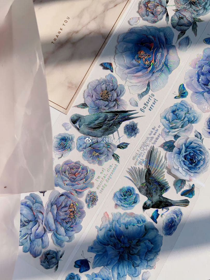 2901】海外 マステ 巻売り 虹光マスキングテープ