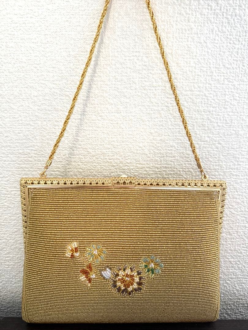 美品　ビーズ刺繍の和装用バッグ