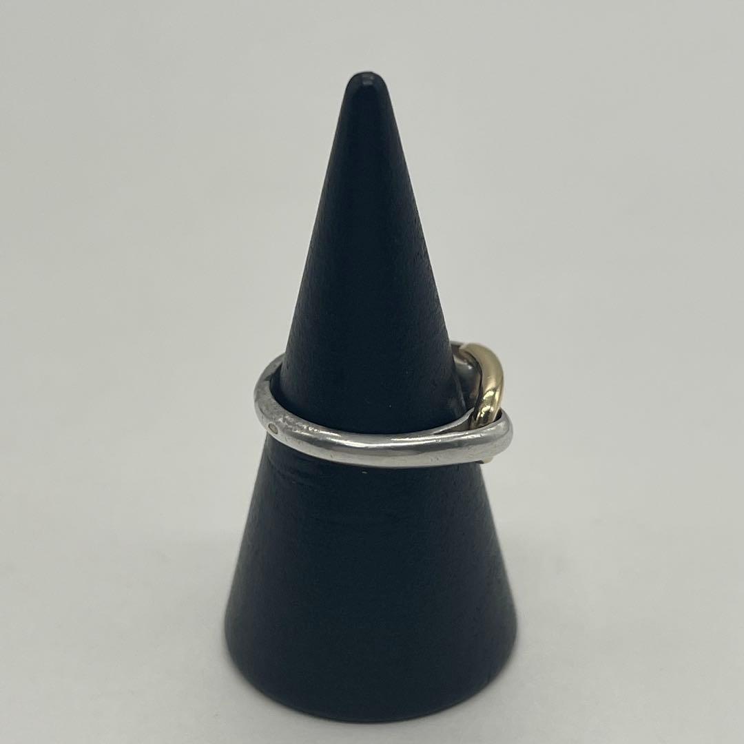 エルメス HERMES シェーヌダンクル リング 9号 SV YG コンビ