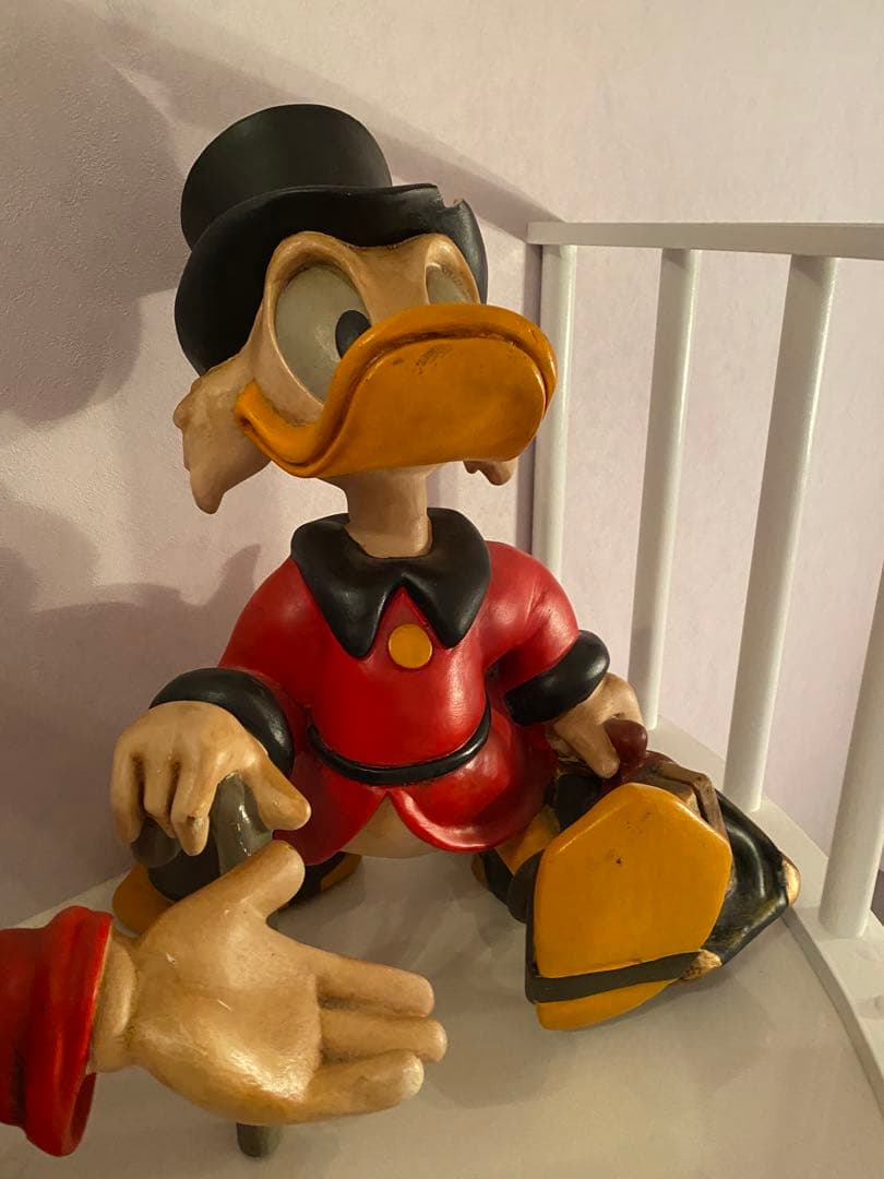 アンティークミッキーマウスドナルドスクルージおじさんオブジェ