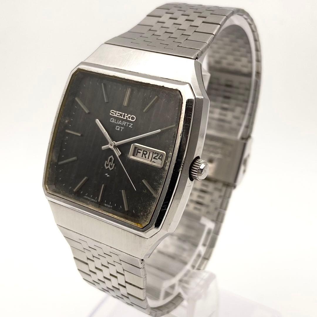 【稼動品】SEIKO デイデイト スクエア クォーツ 腕時計 0823-5000