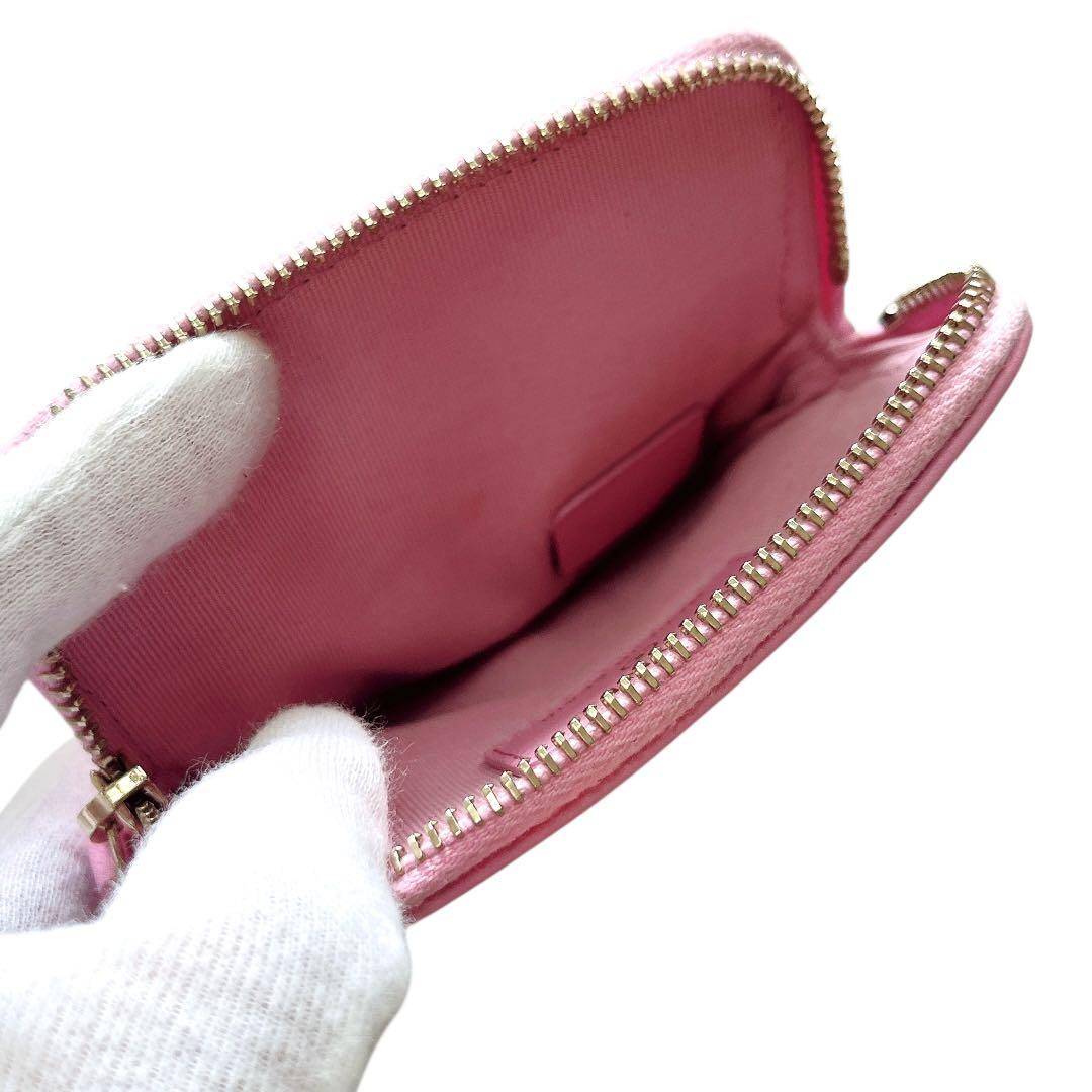 【未使用】CHANEL マトラッセ ピンク ラムスキン ケース ココマーク