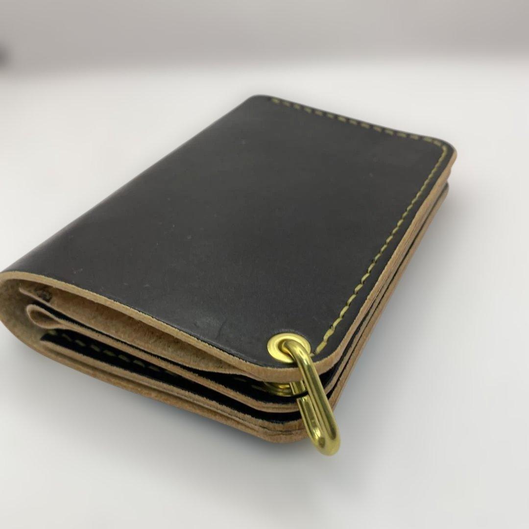 無骨！お札折らずに収納できる無骨な手染めミドルトラッカーウォレット BTW