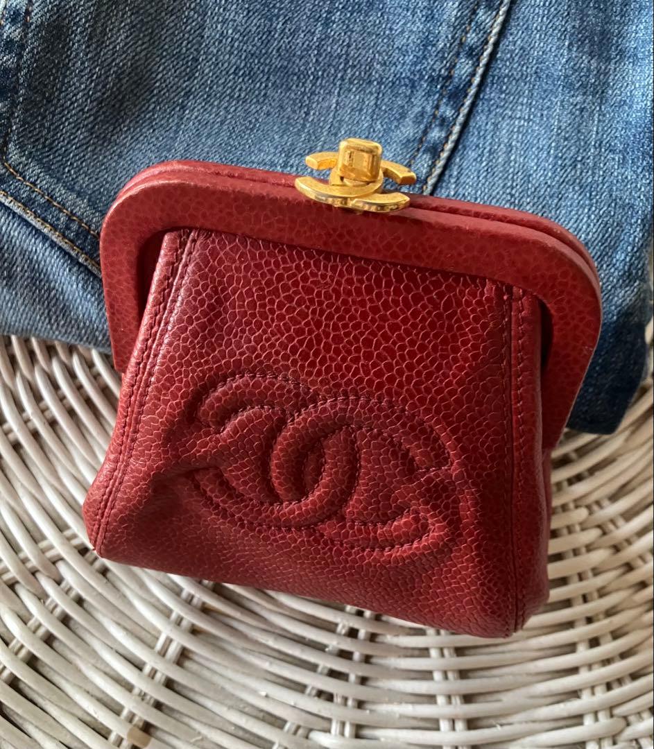 激レア❤️CHANEL❤️ヴィンテージ❤️ミニ財布❤️小銭入れ　レッド