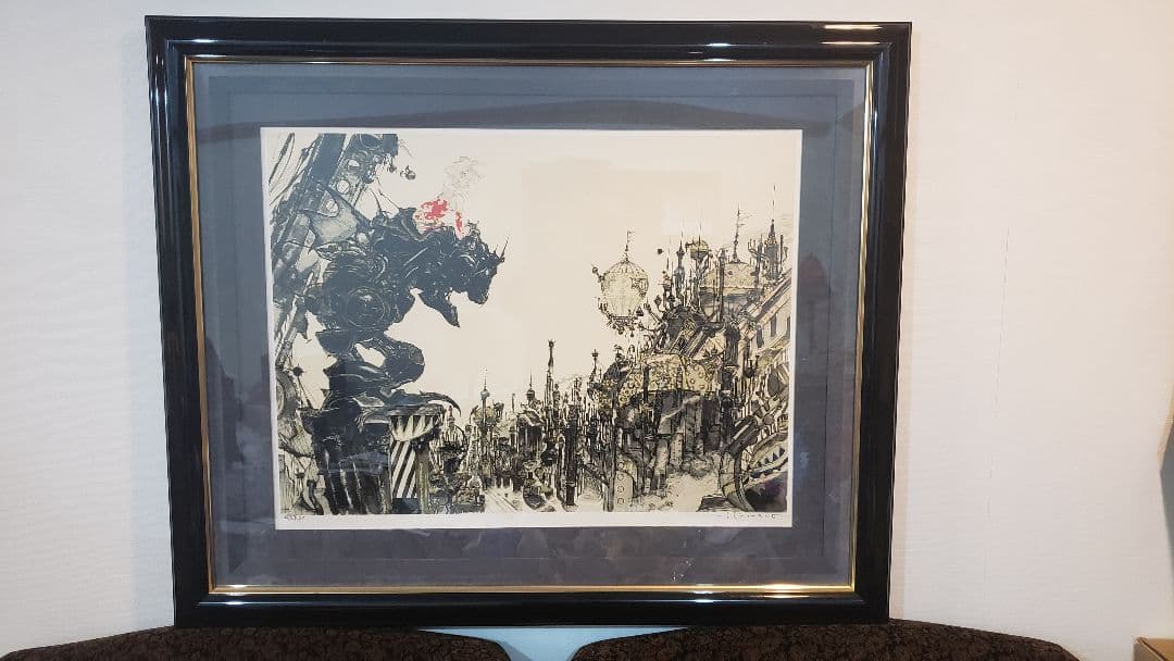 天野喜孝 「街」超希少 リトグラフ ファイナルファンタジー6 アールビバン