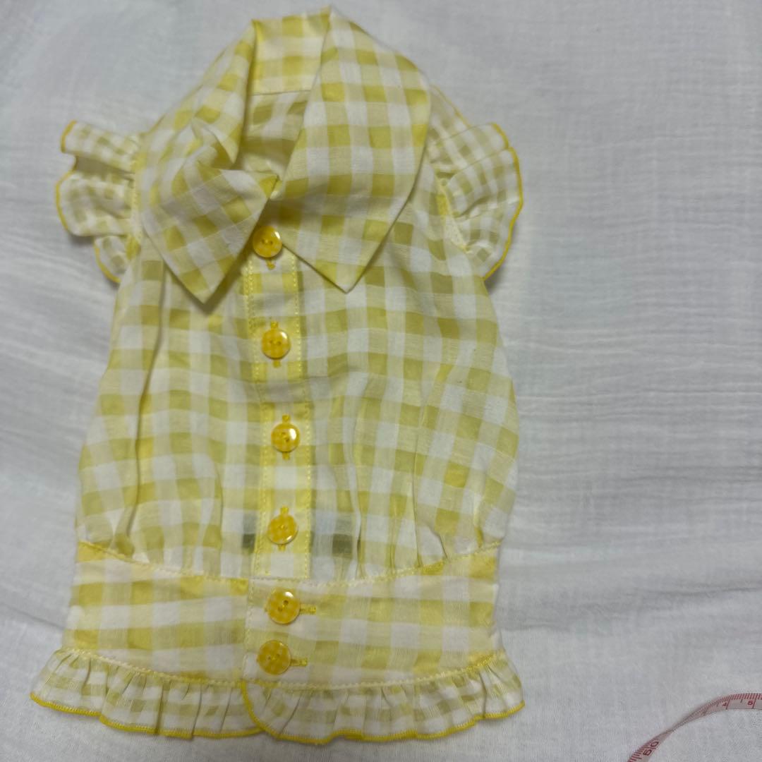 アトリエGGイエローチェックブラウス アトリエGGイエローチェックブラウス