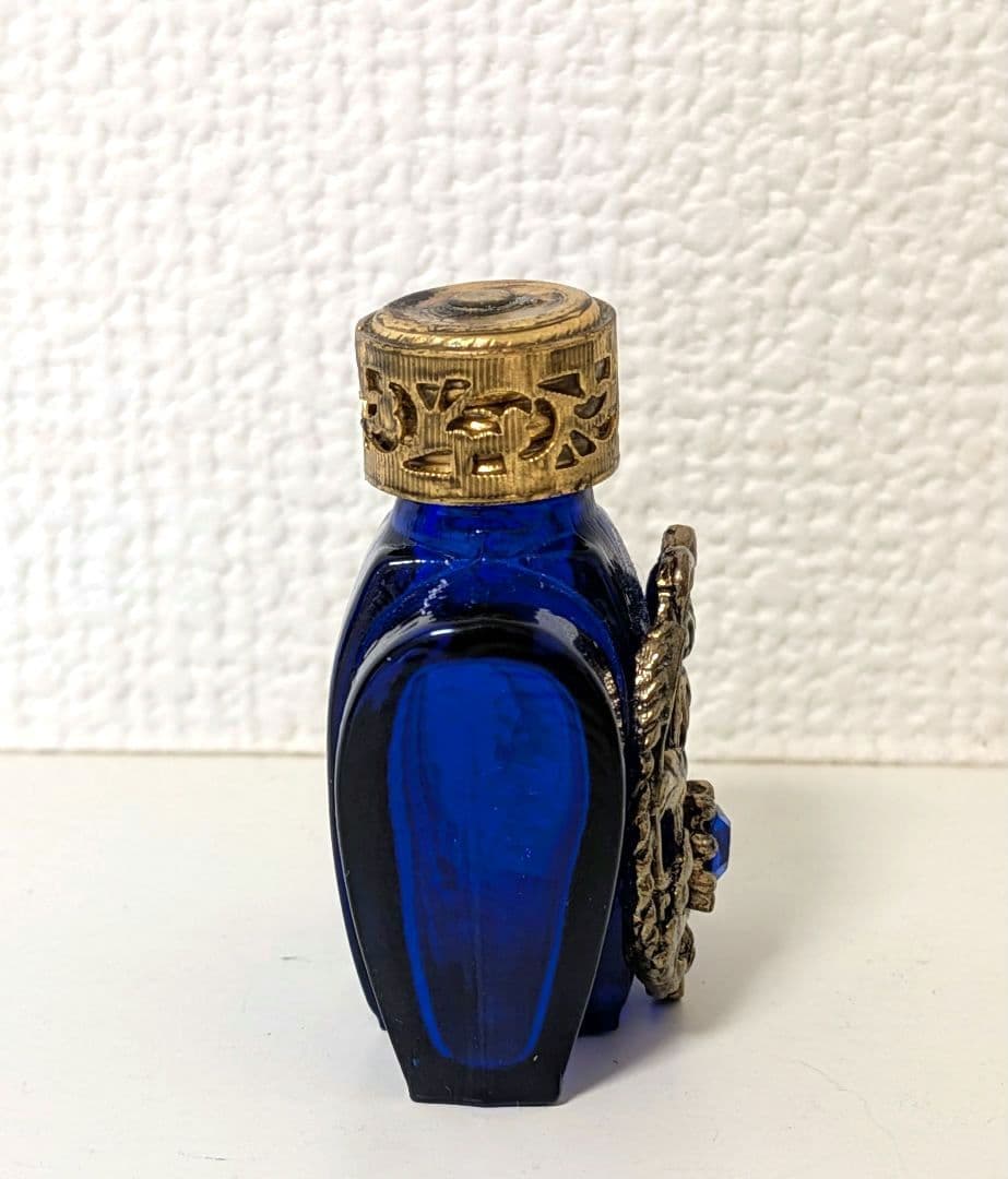 チェコ 香水瓶 コバルトブルーが綺麗 ボヘミアンガラスと他4点と2セット