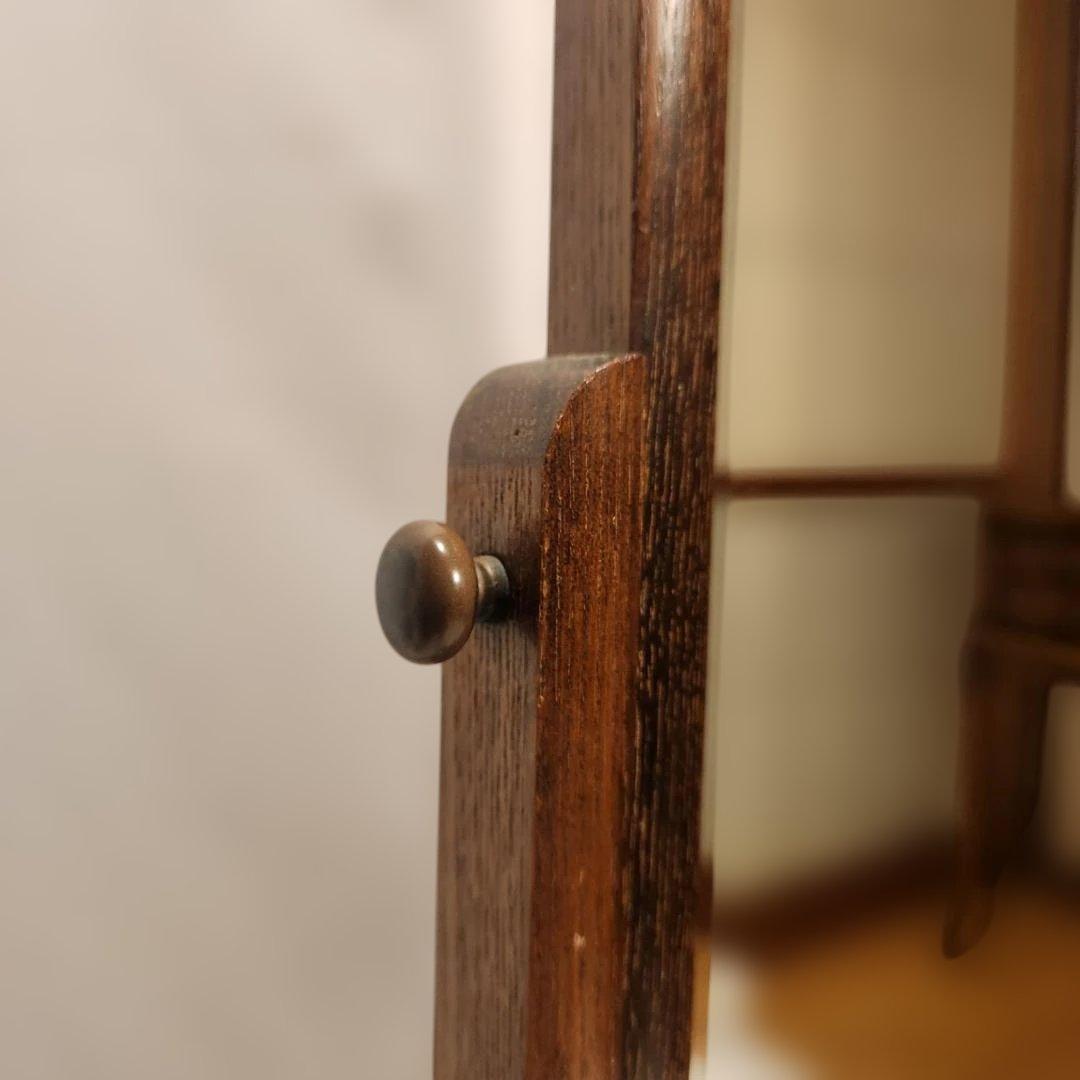 レトロ 鏡台 姿見 小引き出し古家具 時代家具 和モダン スタンドミラ