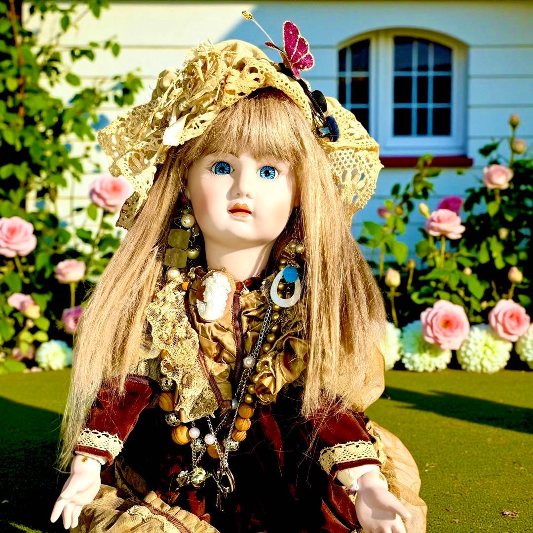 ビスクドール ジュモー フランス プリンセスドレス シェルカメオ