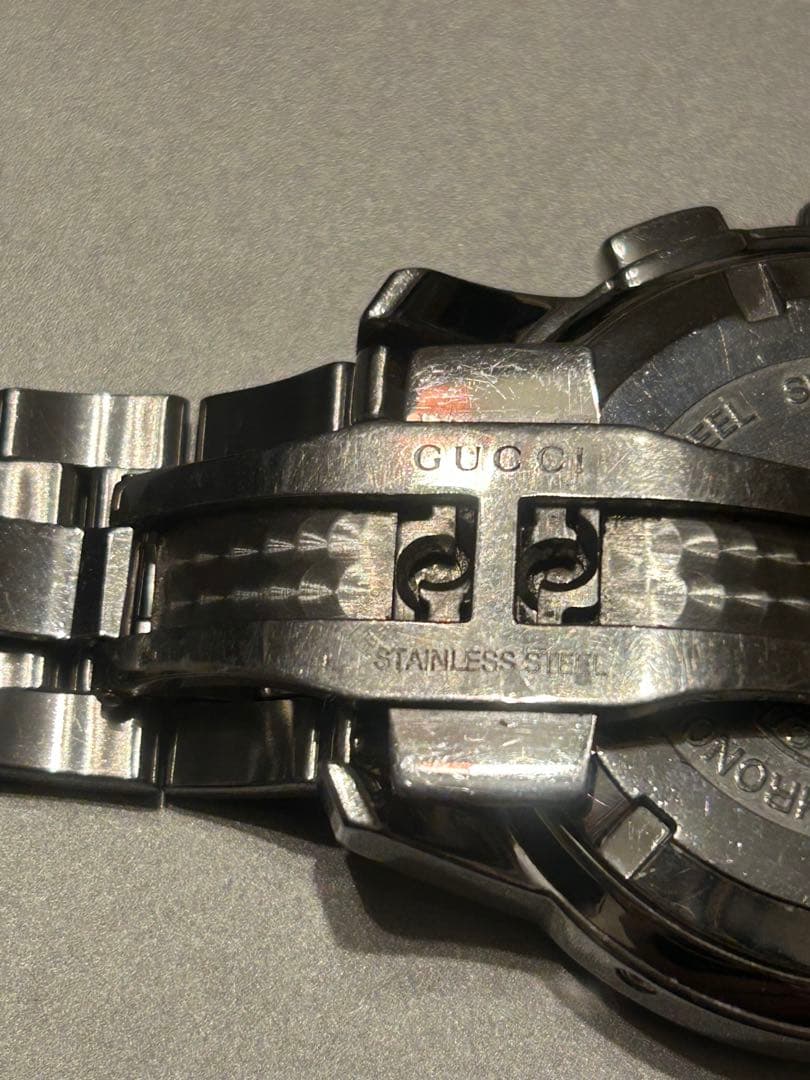 さ*)様 GUCCI 5500 CHRONO クロノグラフ 腕時計 グッチ シル