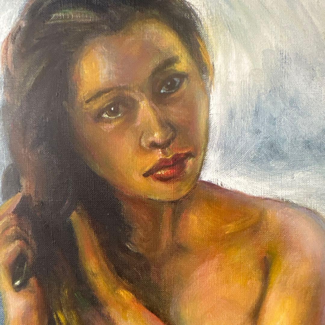 裸婦画 女性 肉筆 油彩 絵画 美術品 インテリア 人物画 - メルカリ