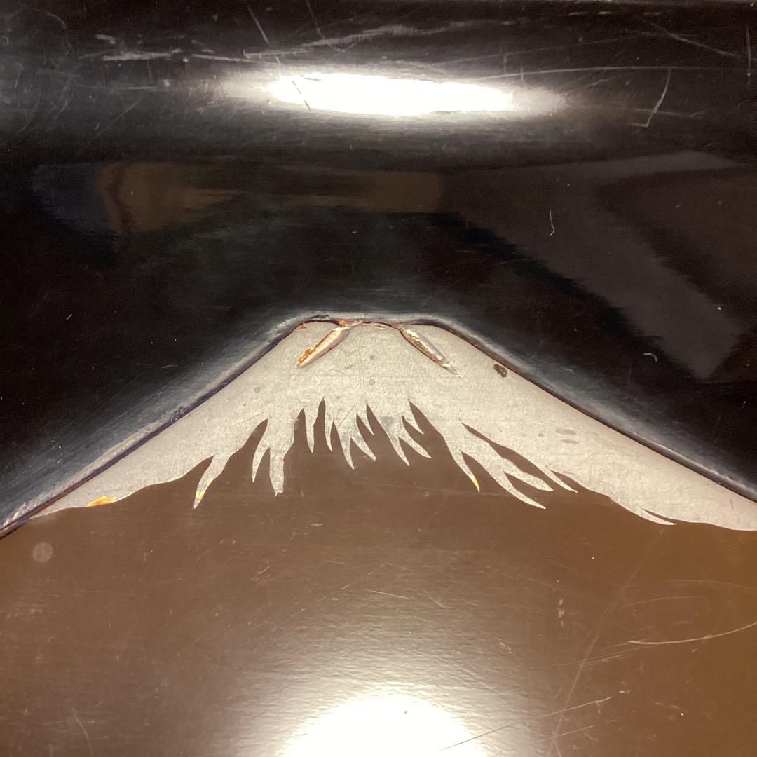 A1039 木製輪島塗　富士山　蒔絵　角盆　1枚