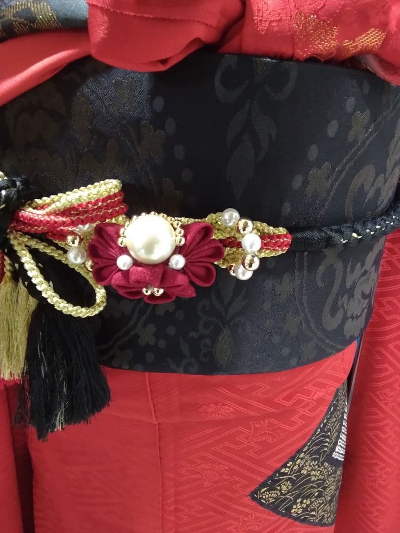 振袖フルセット、正絹絞り成人式、重ね衿帯揚げ帯締め、京うるし箔袋帯