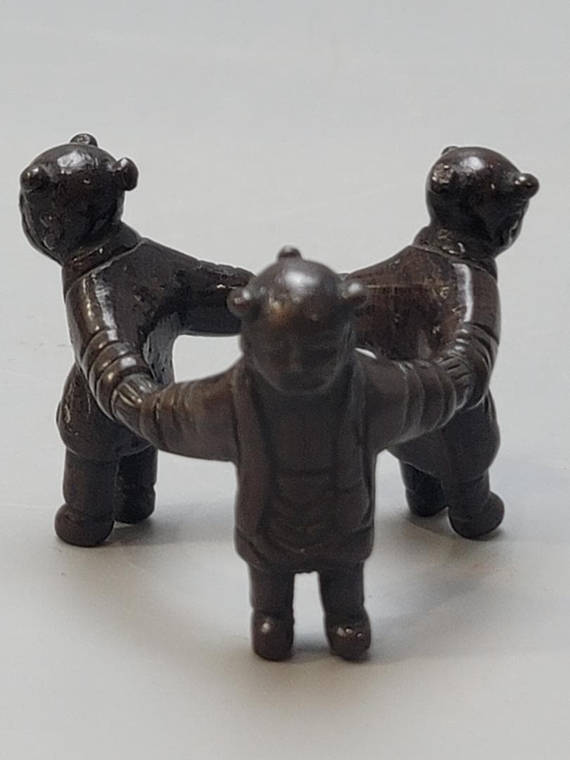 茶道具 古銅 三唐子 蓋置 骨董品 古美術