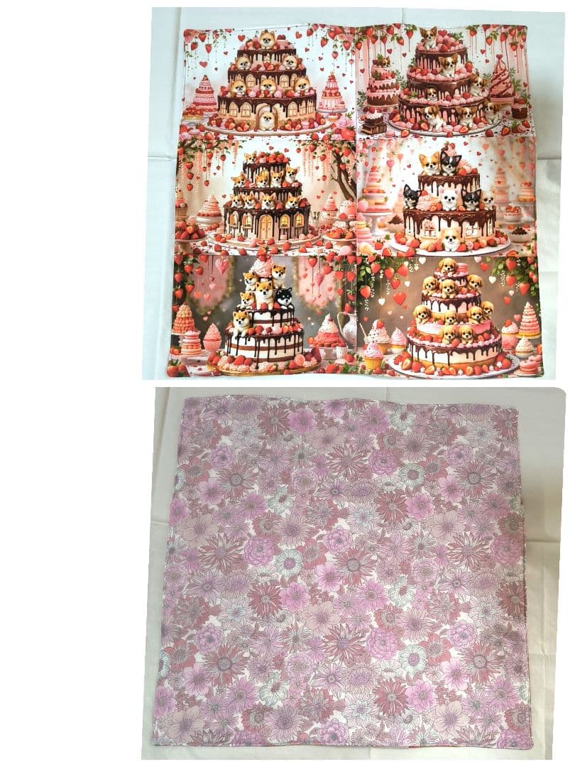 Yourelia様】ハンドメイドオーダー★犬と女の子★ハンカチ&ポーチ　7点