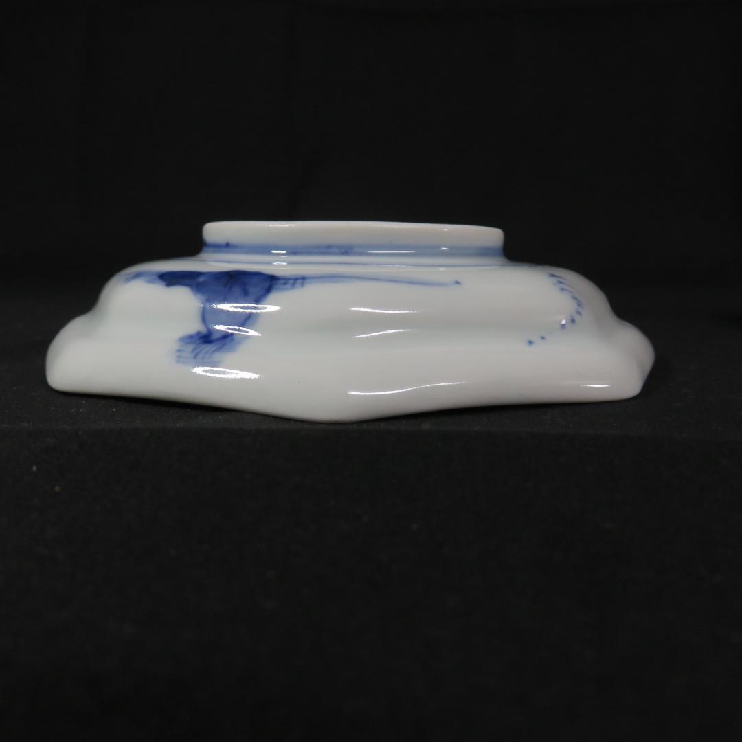 八角皿 伊万里 古伊万里 古代唐獅子 五寸皿 色絵付 明治 2枚