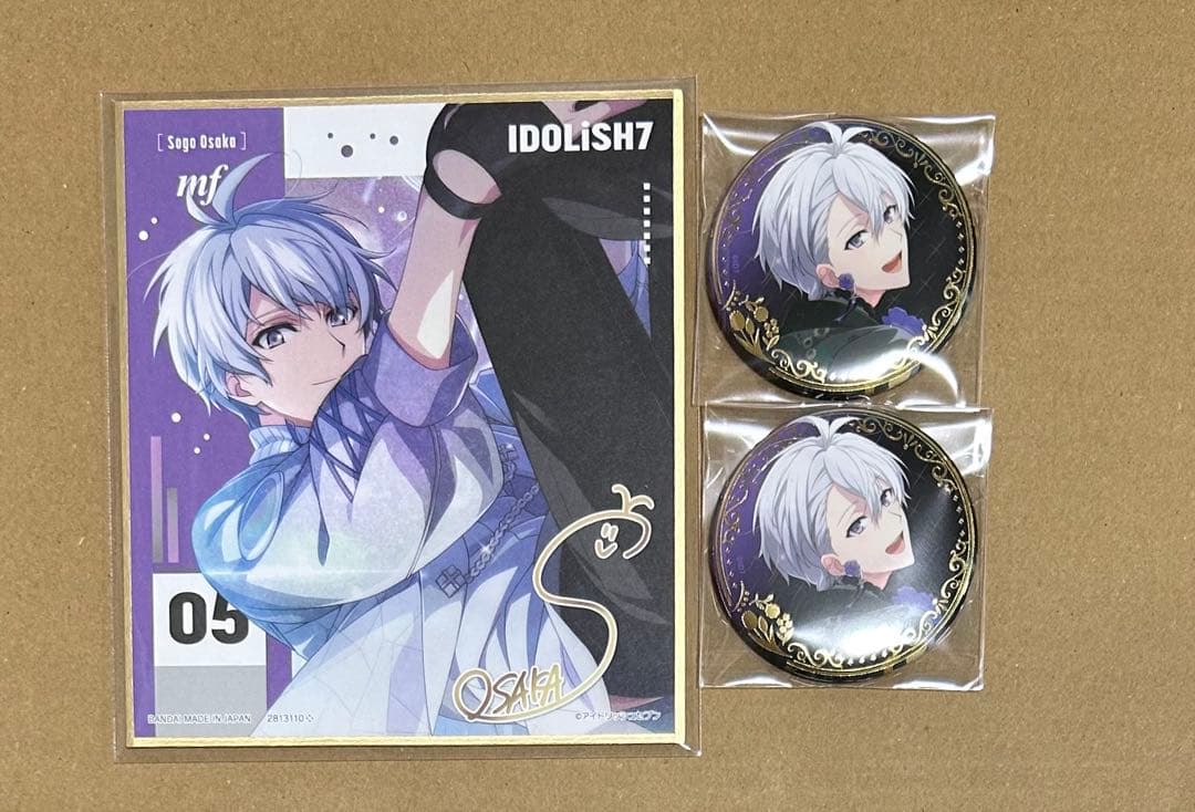 アイドリッシュセブン アイナナ 逢坂壮五 op.7 オプナナ 缶バッジ 色紙