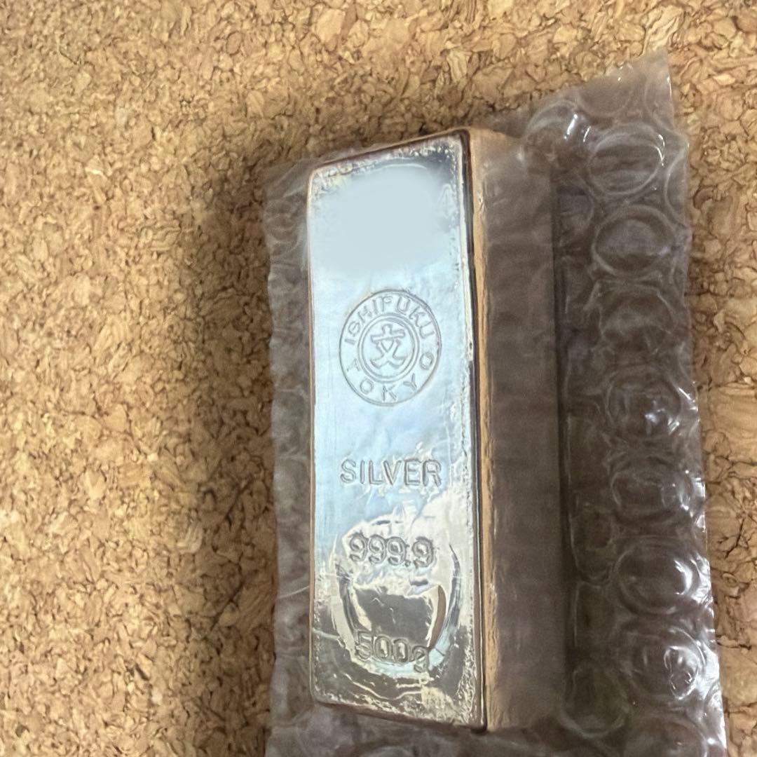 純銀 シルバー 500g アサヒメタルファイン製 銀500g 銀地金 銀 インゴット LBMA 純銀