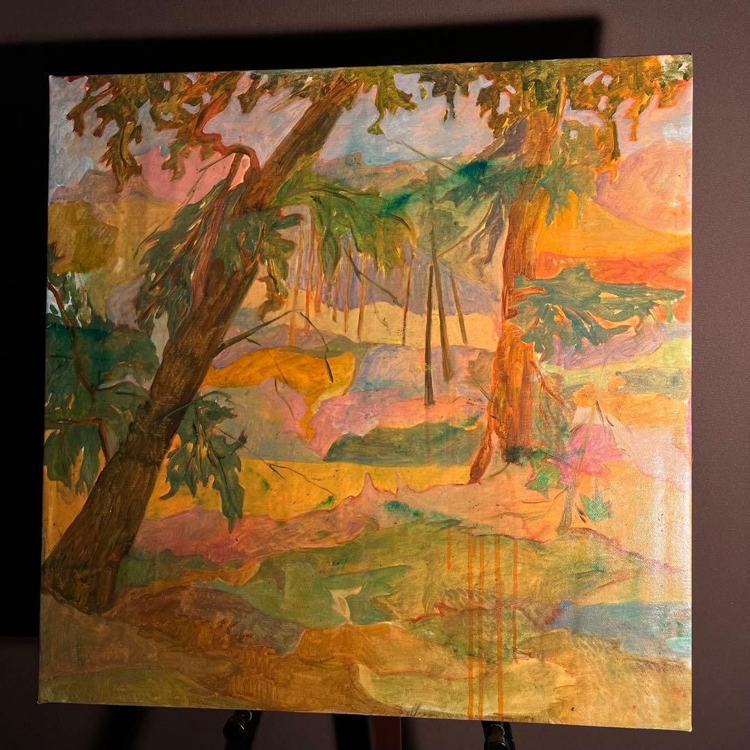 duanqiqi作品 手書き油絵 park 絵画 油彩画 インテリア