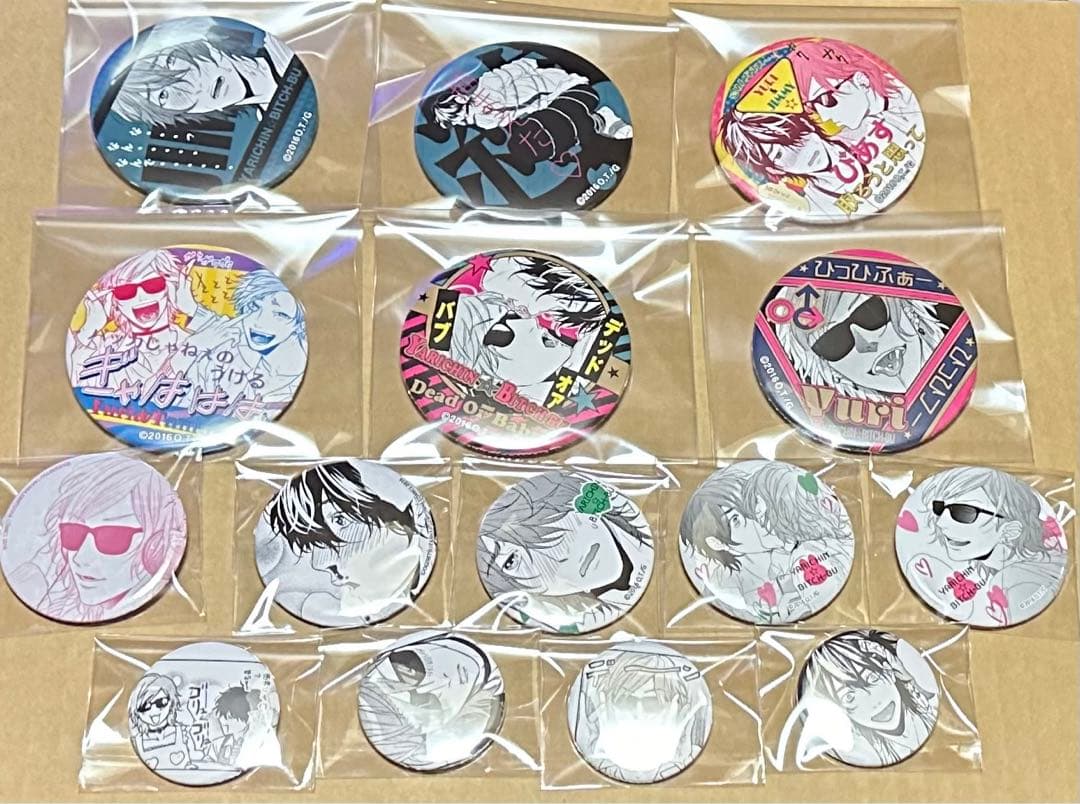 おげれつたなか「ヤリチン‪☆ビッチ部」ジミー 百合 缶バッジ最安値⭐︎‬