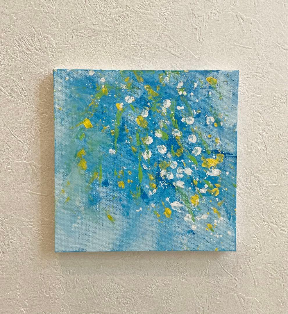 423 抽象画 アクリル画 アート 原画 キャンバスボード そよ風 - メルカリ