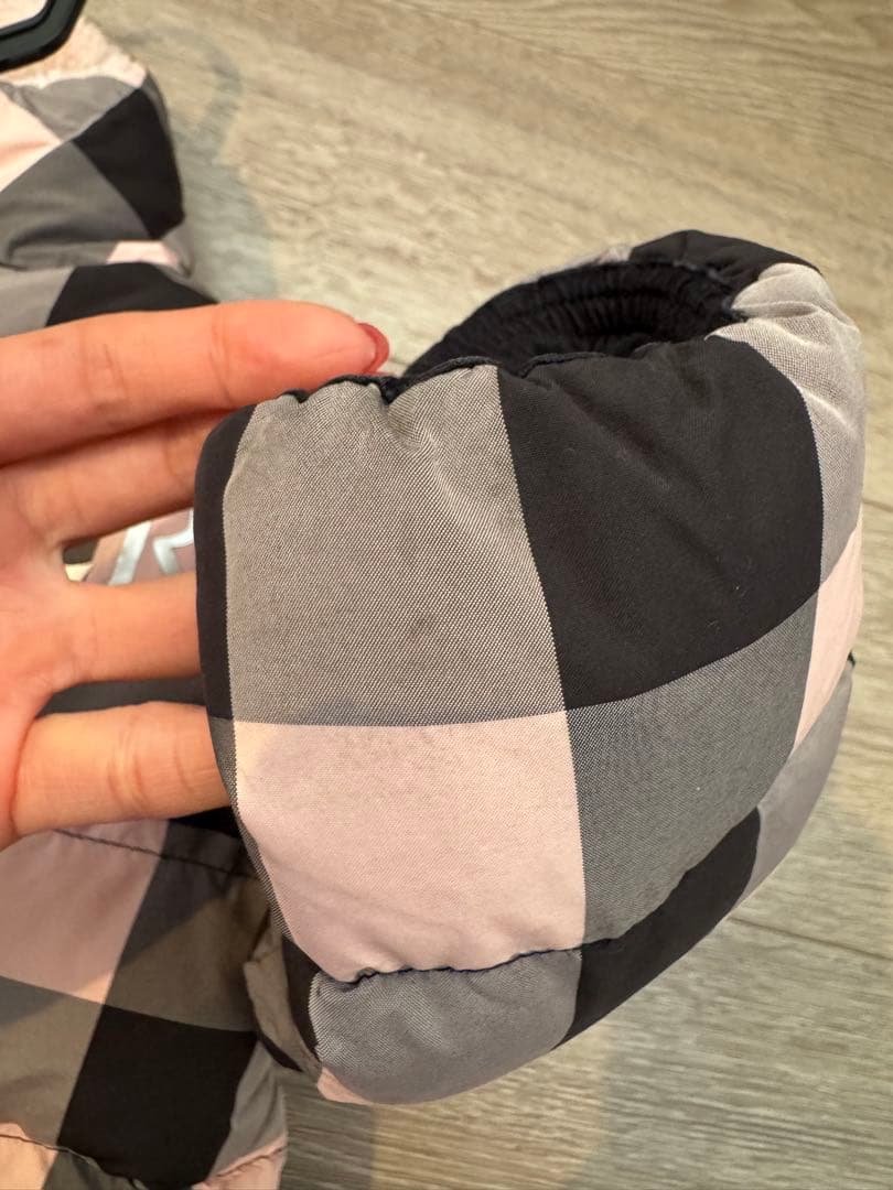 MONCLER フード付きダウン チェック モンクレールキッズ モンクレ ダウン