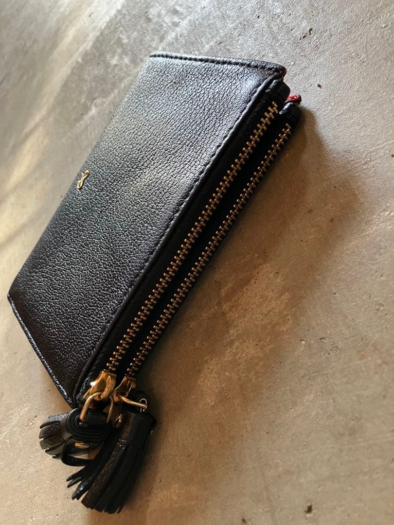 ANYA HINDMARCH ダブルジップ ウォレット