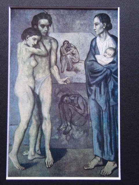 パブロ・ピカソ（Pablo Picasso）、La vie、希少な画集より