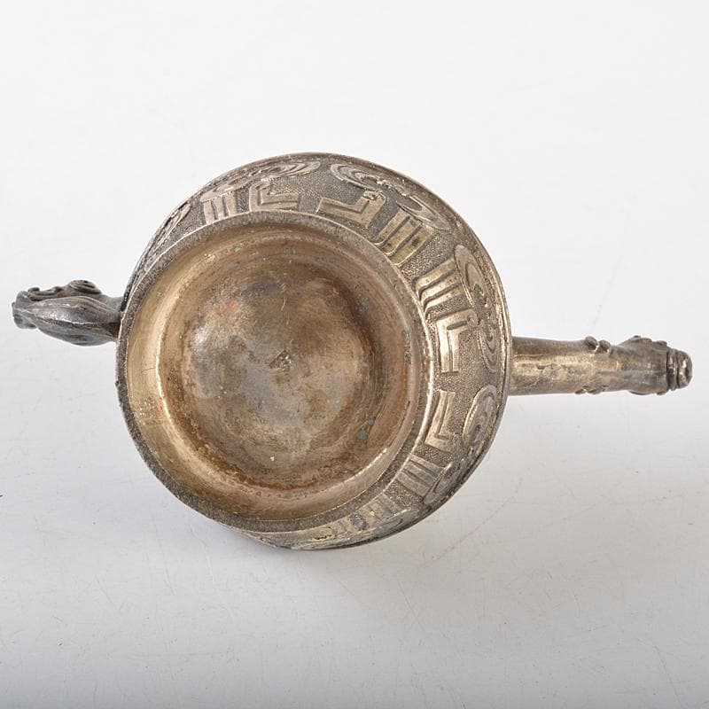 中国 白銅 饕餮文 神獣摘 水注 水滴 V R7117