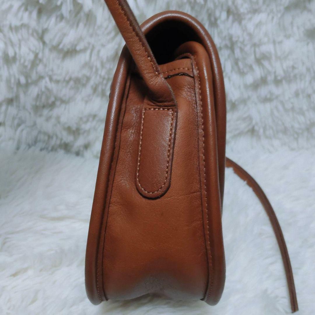 オールドコーチ 9923 ショルダーバッグ クラブタンレザー ブラウン 美品