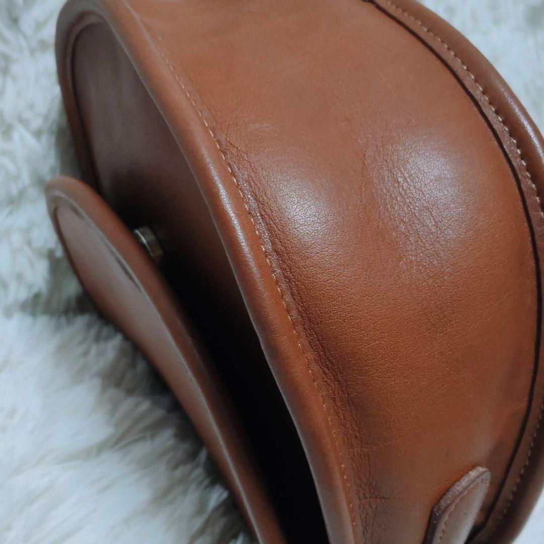 オールドコーチ 9923 ショルダーバッグ クラブタンレザー ブラウン 美品