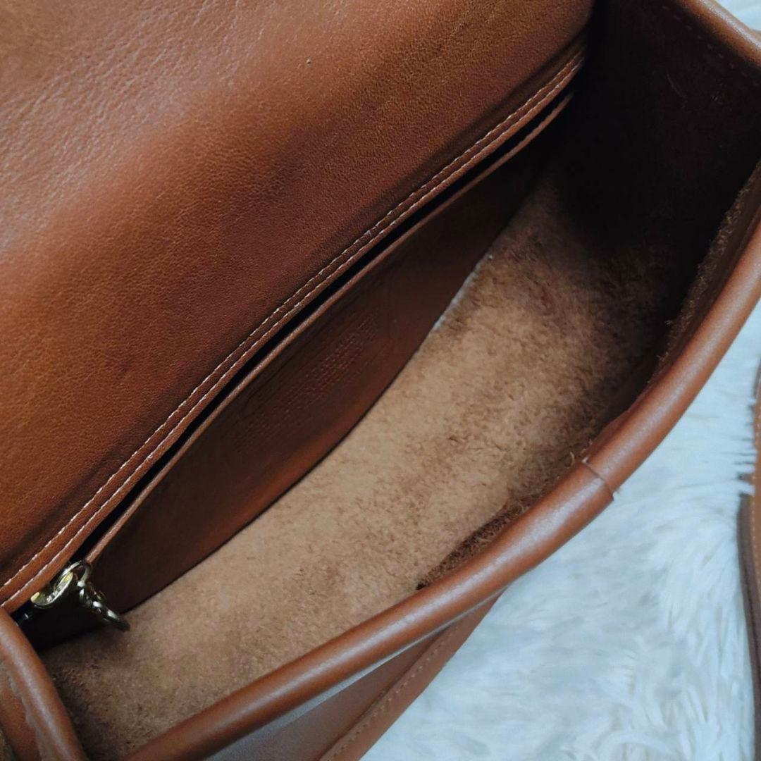 オールドコーチ 9923 ショルダーバッグ クラブタンレザー ブラウン 美品