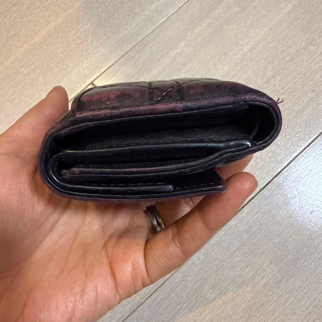 Lady Dior Lotus ウォレット　カナージュラムスキン